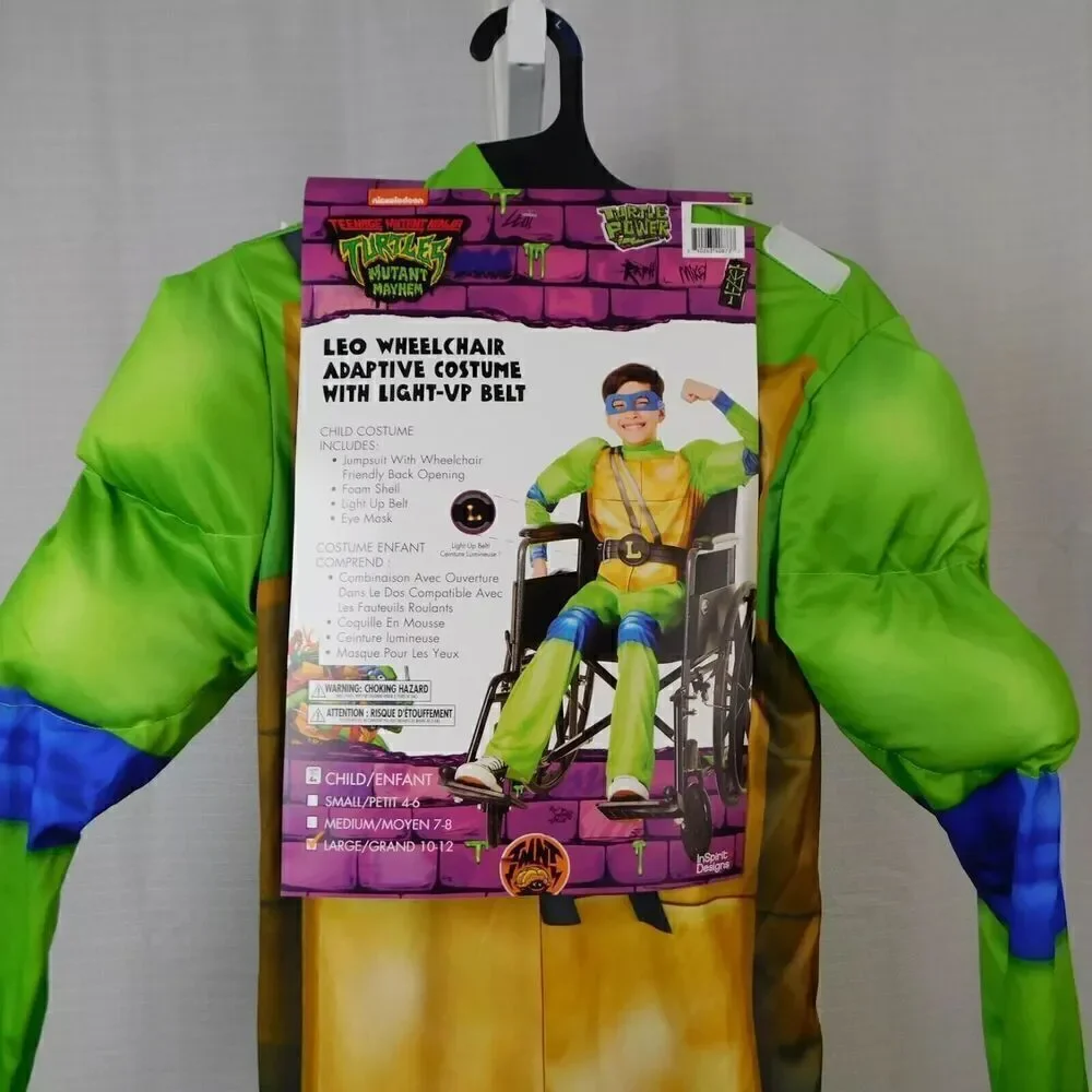 Adaptive Teenage Mutant Ninja Turtles Mutant Mayhem Leo Costume 10-12 Large